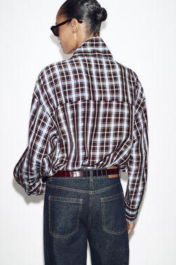 CHECK WRAP SHIRT - Zara фото 15