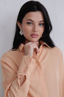 Базовая удлинённая рубашка свободного силуэта - Martichelli фото 129