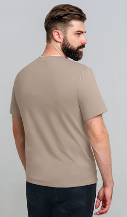 Арт. 67124 Футболка мужская 48-56 (5 шт) Цвет:бежевый - Идеал фото 4