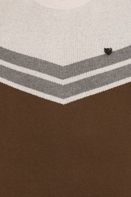 U. S. Polo Assn Мужской вязаный свитер кокосового цвета с круглым вырезом - U.s. polo assn фото 24