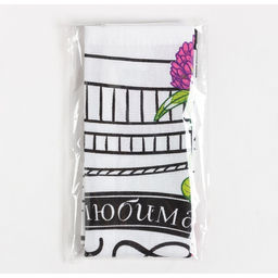 Полотенце кухонное Доляна Любимая бабушка 34х60 см, рогожка, 100% хлопок 160 гр/м  фото 7