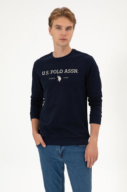 Erkek Lacivert Basic Sweatshirt Sepette S_rpriz _ndirim