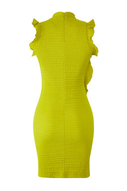 TRENDYOLMILLA Limited Edition Yag Yesili F?rf?r Detayl? Bodycone/Vucuda Oturan Mini Orme Elbise TWOSS25EL00591