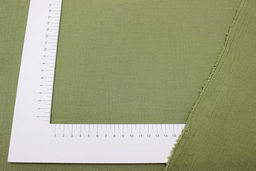 Муслин двухслойный с эффектом жатости цв.Светло-зеленый хаки, ш.1.4м, хлопок-100%, 110гр/м.кв - Купава фото 3