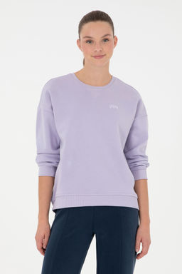 Женский сиреневый базовый свитшот с круглым вырезом - U.s. polo assn фото 15