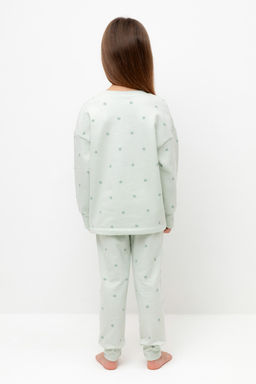 К 1581/зеленая пастель,мини клевер пижама