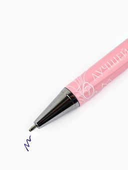 Ручка шариковая, синяя паста металлический корпус в коробке, 1.0 мм С 8 Марта!