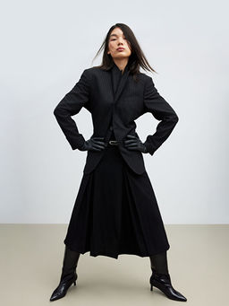 Beli Kemerli Pileli Etek