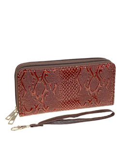 Женское портмоне из искусственной кожи, цвет коричневый