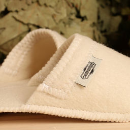 Тапочки для бани с непромокаемой, нескользящей подошвой, белые, войлок - Добропаровъ фото 3