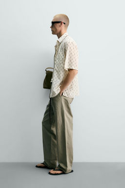 CAMISA RELAXED FIT PAISLEY CONTRASTE / Blanco roto - Zara фото 4