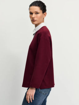 Хлопковый джемпер с отложным воротником / Zarina