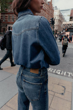 Z1975 FLUID DENIM SHIRT - Zara фото 4