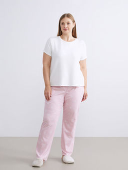 Beli Lastikli Fiyonk Desenli Kad?n Pijama Alt?