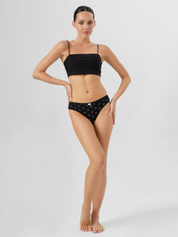 Цена за 2 штуки! Трусы слипы женские черные с бантиками - Mark formelle фото 7