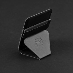 Магнитный кошелёк-подставка Windigo, поддержка Magsafe, для iPhone 12/13/14/15, графитовый чёрный  фото 8