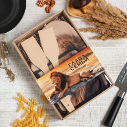 Набор подарочный Доляна Глава семьи: варежка 20х28 см, прихватка 17х17 см, 2 лопатки