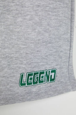 TRENDYOL MAN Gri Melanj Oversize/Genis Kesim Legend Nak?sl? Sort & Bermuda TMNSS25SR00043 - Trendyolmilla фото 6