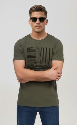 Футболка Fine Joyce F611-06-925 хаки  фото 2