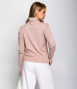 Водолазка #КТК203-1, бежево-розовый