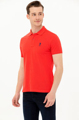 Мужская красная базовая футболка - U.s. polo assn фото 2