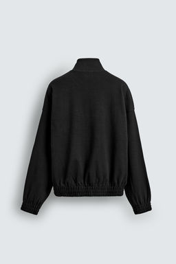 SUDADERA INTERLOCK CREMALLERA / Negro - Zara фото 8