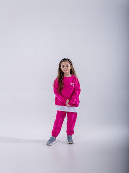072 Детский костюм, фуксия (3хнитка петля) - Knitka wear фото 6