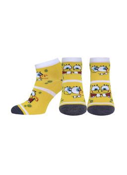 Цена за 2 пары БРЕСТСКИЕ НОСКИ ДЕТСКИЕ 3075 SPONGEBOB (укороченные) ярко-желтый