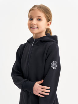 Черный комбинезон с наколенниками для мальчика