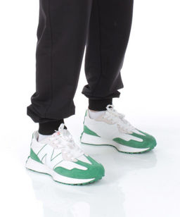 03-A327-17 WHITE/GREEN Кроссовки мужские (натуральная замша, искусственная кожа) - Фабричный китай фото 2