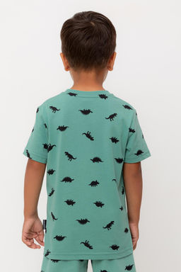 Crockid _ КР 302737-1/малахитово-зеленый,дино к560 фуфайка (футболка) для мал  фото 4