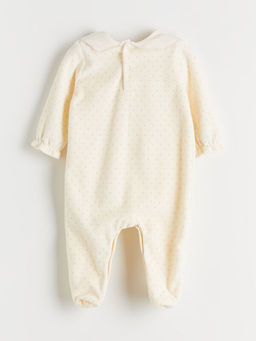 Bebe Yaka K?z Bebek Kadife Tulum