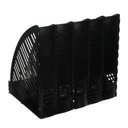 Лоток для бумаг А4, вертикальный, 5 отделений, чёрный