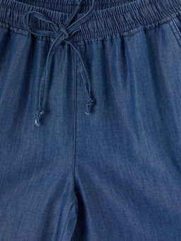 Beli Lastikli Wideleg Kad?n Jean Pantolon