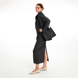 Сумка женская TEXTURA, тоут, средний размер, цвет чёрный  фото 8