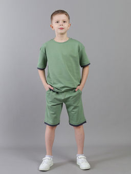 CRB wear / CSJB 90306-35K Комплект для мальчика (футболка, шорты),хаки/Ex.Cherubino