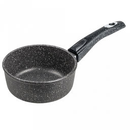 Ковш с тефлоновым покрытием 1,0л, д16см "Гранит", h7см, s0,4см, съемная ручка из термостойкого пластика (Россия)