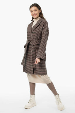 Пальто женское демисезонное (пояс) - El podio фото 3