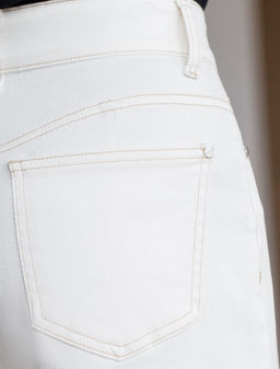 VILATTE / Джинсы-трубы с контрастной строчкой фото 3