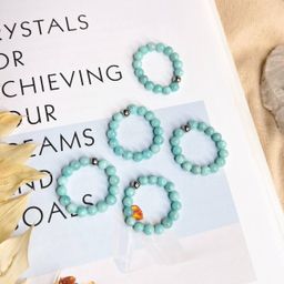 Кольцо на резинке из Амазонита 19 р.