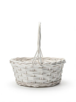 Корзина плетёная для хранения Lata, с ручкой, лоза, белая, набор 2 шт.