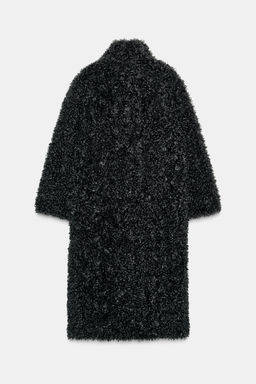 LONG FAUX SHEARLING COAT ZW COLLECTION - Zara фото 9