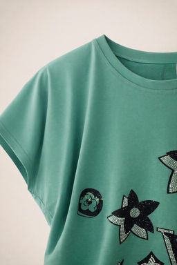 Нарядная футболка Graphic Bloom арт. А1025