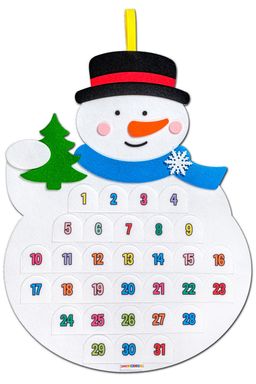 Коврик Адвент-календарь Снеговик