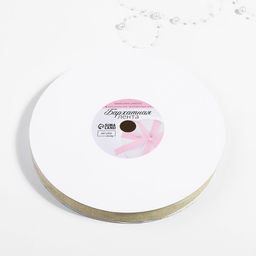 Лента бархатная, с золотым люрексом, 15 мм, 18 1 м, цвет белый №01 - Арт узор фото 2