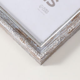 Фоторамка пластик "Модерн" 21х30 см, морозное серебро (пластик)