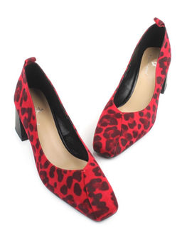 06-A129A-753PN RED/LEOPARD Туфли женские (натуральная замша)