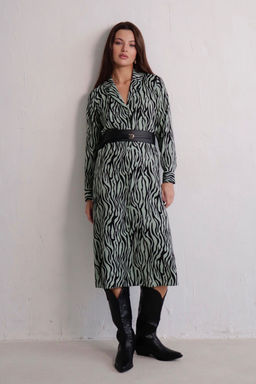 Платье-рубашка с английским воротником принт - Martichelli фото 247