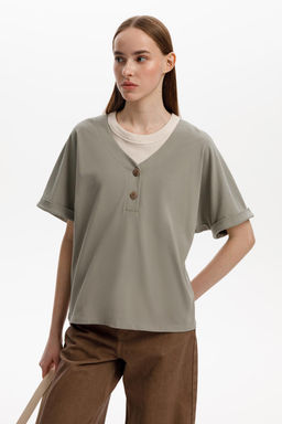 ЕВТ 3290/лесной туман блуза жен