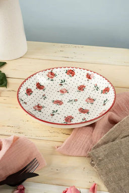 Тарелка глубокая Английский ситец YX21031SP80 20 см /КОРАЛЛ/ фото 6